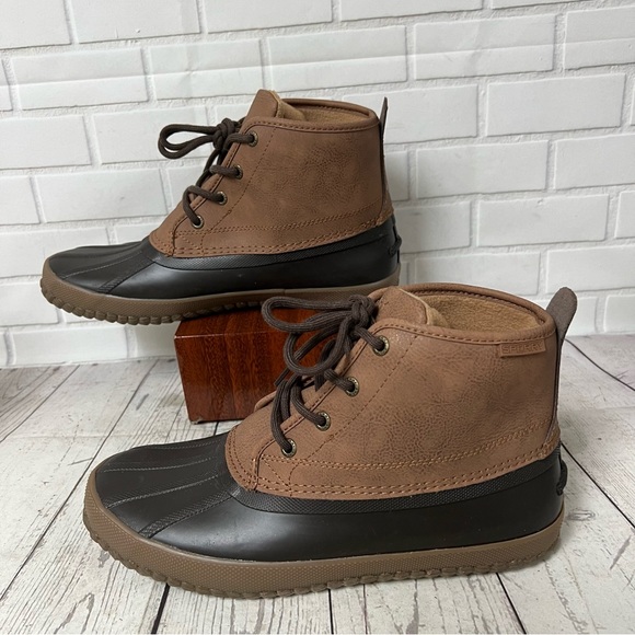 SPERRY BREAKWATER LEATHER DUCK BOOT - MEN\'S SIZE 9 NEW - BROWN FLEECE WATERPROOF main image 8